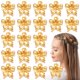 thumbnail image 1 of HINZIC 20 pinzas para el pelo con forma de flor de 0,69 pulgadas, pequeñas pinzas para el pelo doradas, lindos pasadores de metal para el pelo, accesorios para mujeres, niñas, adolescentes, pelo corto, 1 of 5