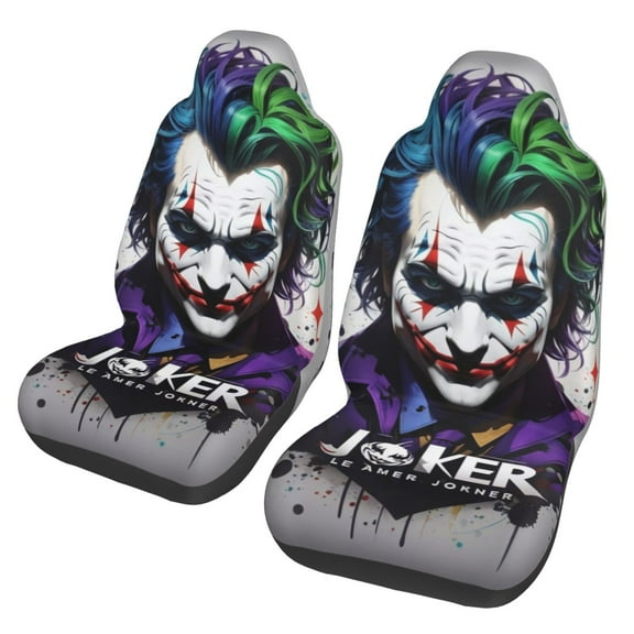 Joker Car Seat Cover for Front Seat Cushion Protectors 2 Pcs Car Accessories Bucket Seat Covers