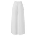 thumbnail image 7 of Women Fashion Bow Loose High Waist Pleated Wide Leg Pants Belted Pants Dress Pants for Women Business Casual Stretchy Straight Leg Womens plus Size Casual Pants Straight Pants for Women Business, 7 of 7