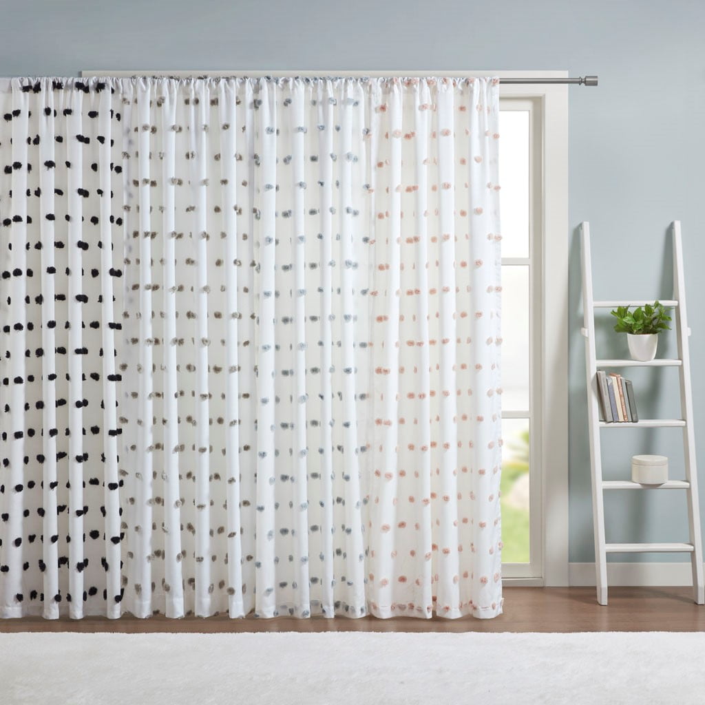 MAYEERTY 1 Pc Pom Pom Embellished Curtain Panel - For Living Room