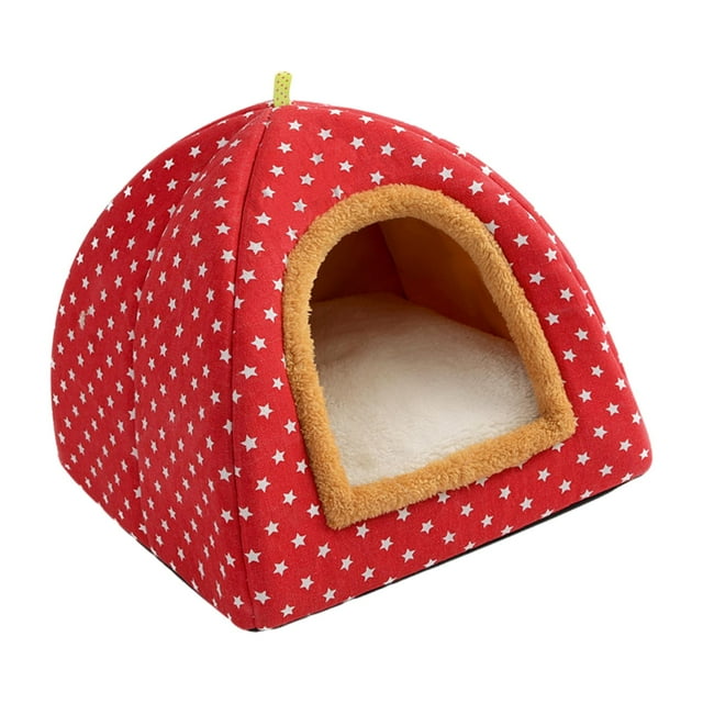 Casa para gatos Fernando Cueva Cojín interior de otoño e invierno Rojo L