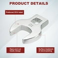 thumbnail image 3 of Uxcell 2 Pcs Drive Crowfoot Wrench 3/8 Inch 18mm Metric Flare Nut Wrench CR-V Steel Electroplating Open End Crowfoot Wrench for Automotive Repair Mechanics, Bright Silver, 3 of 7