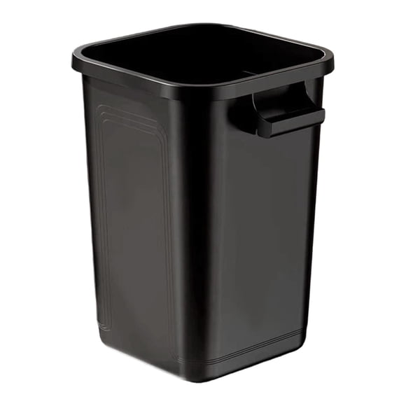 DimyFew Trash Can Garbage Can Rectangular Waste Bin Double Handle Rubbish Container Spacious Design Tall Ergonomic Sturdy PP Suitable for Indoor Outdoor Kitch No Lid Size L