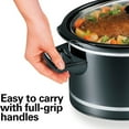 thumbnail image 4 of Slow Cooker with 3 Cooking Settings, Dishwasher- Stoneware Crock & Glass, 8-Quart Built-In Lid Rest, 4 of 5