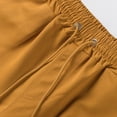 thumbnail image 5 of Men's Drawstring Waist Casual Cargo Shorts, Loose-Fit Solid Color Work Shorts with 6 Pockets, Breathable Outdoor Utility Short Pants ,Earthy Yellow 3XL, 5 of 5