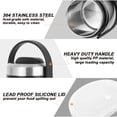 thumbnail image 3 of NEX Food Jar 75Ounce Wide Mouth Stainless Steel Vacuum Insulated Lunch Thermos Silver, 3 of 7
