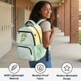 thumbnail image 5 of Yspwyqan Backpack for Little Boys, Green Axolotl 17" Cute Daypack, 600D Polyester Kids Backpack with Front Pocket for Preschool Kindergarten Travel Hiking, 5 of 7