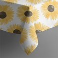 thumbnail image 4 of White Yellow Sunflower Pattern Rectangle Tablecloth 60"x120",Waterproof Polyester Rectangle Table Cloth, Wipeable Spillproof Polyester Tablecloth for Dining, Camping, Indoor and Outdoor, 4 of 6