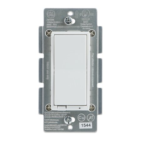 Z Wave Plus Wireless Smart Lighting Control Smart Switch On Off In Wall Includes White Amp Light Almond Paddles Works With Walmart Alexa 14291