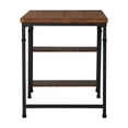thumbnail image 6 of Pemberly Row Sturdy Rustic Desk with 2 Wood Shelves and Metal Frame in Black, 6 of 11