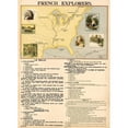 thumbnail image 2 of Vintage Maps 18x24 Black Modern Framed Museum Art Print Titled - French Explorers La Salle Marquette Joliet and Hennepin, 2 of 4