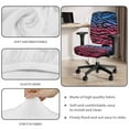 thumbnail image 7 of SCRAWLGOD Zebra Print Stars Pink Blue 2 Piece Sets Comfortable Seat Covers for Office Chairs Breathable Easy to Remove Chair Protector Stain Resistant Swivel Chair Slipcover, 7 of 7