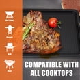 thumbnail image 4 of Flat Top Griddle for Stovetop, Non-Stick Grill Pan, Cast Iron Griddle with Food-Grade Ceramic Coating for Cusimax, Techwood, Powe, 4 of 7