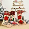 thumbnail image 3 of Wosthever Calcetín de Navidad árbol de Navidad chimenea pared ventana hogar Bar decoración boda fiesta regalos galletas almacenamiento calcetín bolsa Kits de decoración para fiestas Tipo 1 Wosthever HA069132-01, 3 of 6
