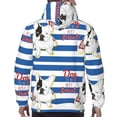 thumbnail image 7 of Kdxio Bulldog Friend Print Mens Casual Hooded Collar Drawstring Hoodies Pullover Sweatshirts Casual Long Sleeve Shirts-XX-Large, 7 of 7