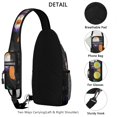 thumbnail image 3 of Sling Backpack,Halloween Gnome Pattern Crossbody Bag with Water Bottle Holder,Waterproof Sling Bag for Men/Women with Chest Phone Holder for Hiking,Travel, 3 of 6