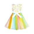 thumbnail image 3 of Girls Dress Tulle Rainbow Party Wedding Pageant Birthday Sundress 2, 3 of 4