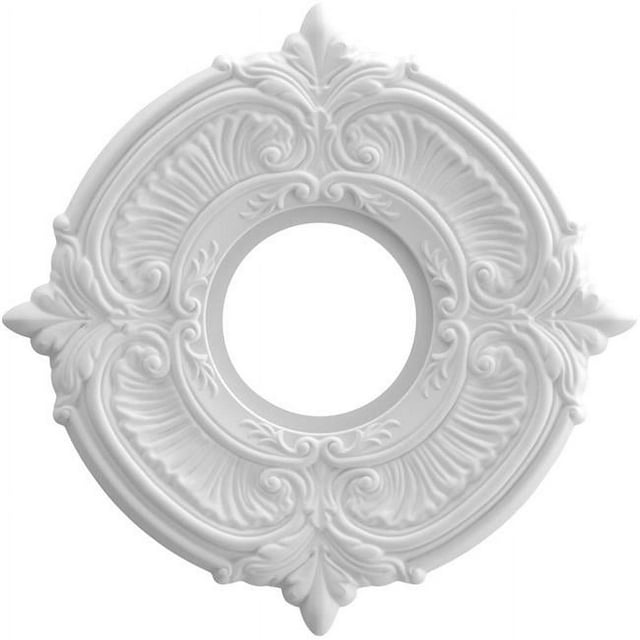 Ekena Millwork CMP10AT 10 x 3.5 x 0.75 Po. Médaillon de Plafond Thermoformé en PVC - 4.125 Po.