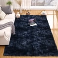 thumbnail image 6 of Garvee 5' x 8' Shag Area Rug Modern Plush and Thick Fluffy Rug Non-Slip Carpet Fuzzy Shaggy Rug for Bedroom, Navy Blue, 6 of 8