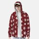 thumbnail image 2 of Fotbe Snowflake red plaid Chaqueta con Protección Solar UPF 50+ para Hombre y Mujer, Camisa con Capucha y Bolsillos-X-Large, 2 of 7