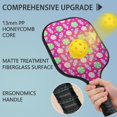 thumbnail image 2 of Pickleball Paddles Set Of 2, Fiberglass Surface, Sweet Candy Print, 4 Balls & Bag, 2 of 5