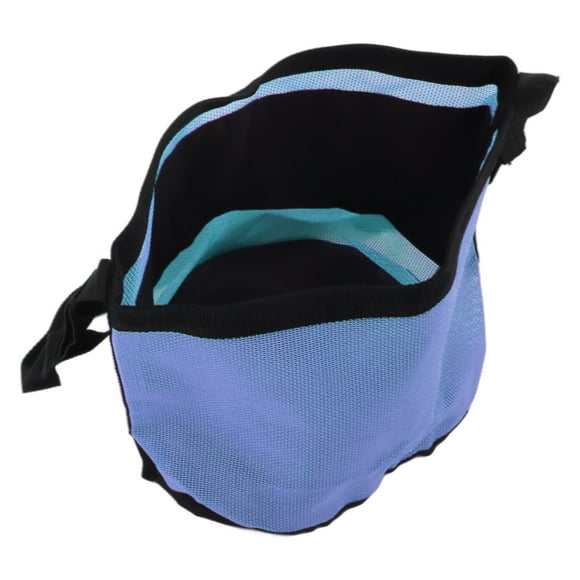 Horse Feed Bag, Comfortable Mesh Feed Bag Durable  For Feeding Grain Blue