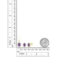 thumbnail image 3 of Gem Stone King 18K Yellow Gold Plated Silver Purple Amethyst Pendant and Earrings Jewelry Set for Women (3.10 Cttw, Gemstone February Birthstone, Oval 8X6MM and 7X5MM, with 18 inch Silver Chain), 3 of 3