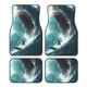 thumbnail image 1 of Fotbe Surfing Shark Juego de 4 Tapetes para Auto con Estampado – Alfombrillas de Goma Reforzada, Diseño Antideslizante, Protección para Todo el Año – Vehículos, Autos, Camionetas y SUVs, 1 of 7