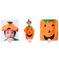 thumbnail image 6 of Kids Baby Pumpkin Costume Zip up Hoodies Romper Jumpsuit Cotton With Hat Set Halloween Baby Girl Outfit Toddler Halloween Costumes 3-10 Years, 6 of 7