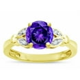 thumbnail image 2 of Star K � Round 7mm Genuine Amethyst Marquee Design Promise Engagement Ring, 2 of 9