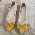 thumbnail image 4 of Women Fashion Bowknot Flats Comfortable Pointed Toe Dress Shoes Casual Shoes for Work Office Walking, 4 of 5