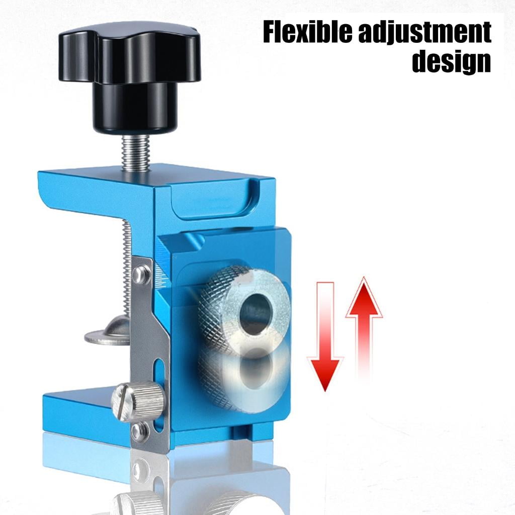 Professional Cabinet Door Installation Jig Clamp Adjustable Hole Puncher Tool