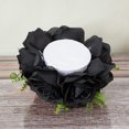 Artificial Black Silk Rose Ball Real Touch Simulated Flower Bouquet