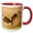 Red/White, variant on 3drose, Usa, Texas, Hidalgo County. Crested Caracara Landing on Limb., 11oz Two-tone Red Mug