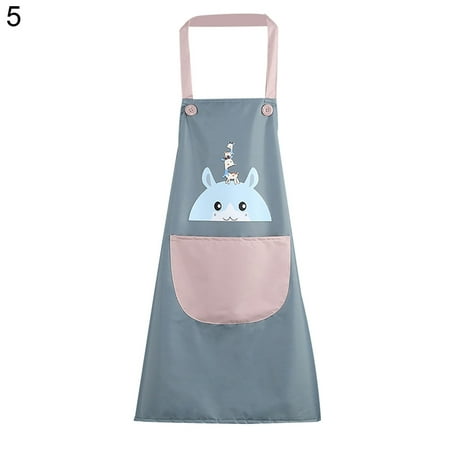 

GYMNASTIKA Apron Cartoon Print Apron Adjustable Waterproof Anti-stain Kitchen Cooking Baking Bib