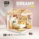 thumbnail image 2 of Juguete Casa en Miniatura Dormitorio con Muebles y Efecto de Luz Nocturna, 2 of 5