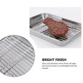 thumbnail image 2 of HLONK Oven Roasting Pan Cookie Drying Racks Aluminum Tray Stainless Steel Pot 2 Pieces, 2 of 6