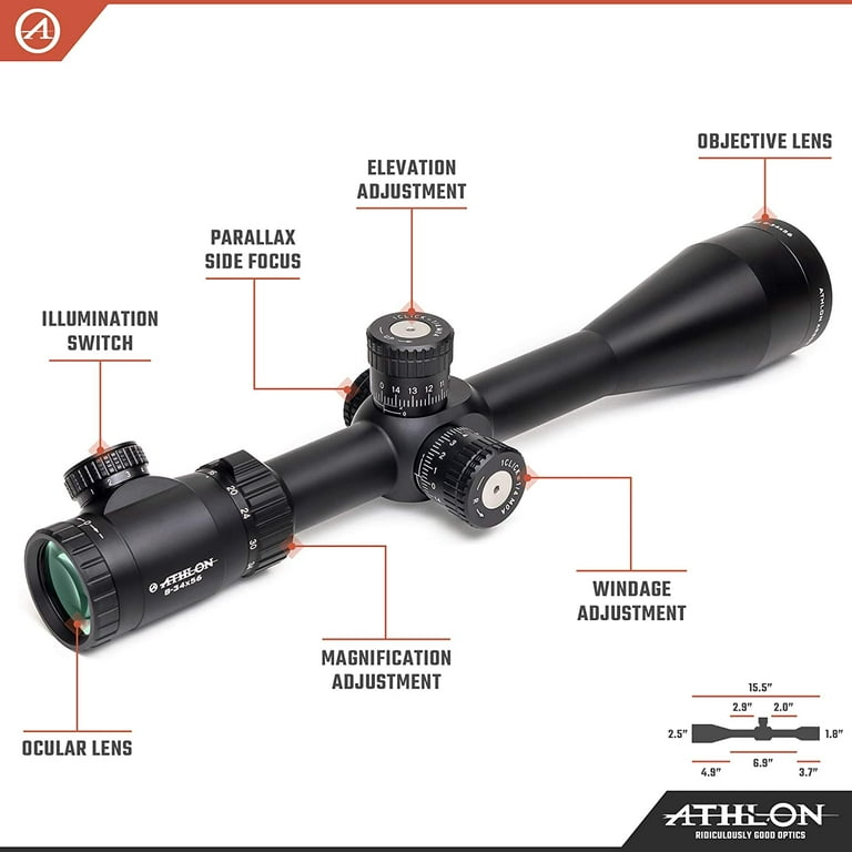 Athlon Optics Argos BTR GEN2 8-34X56 Rifle Scope, First