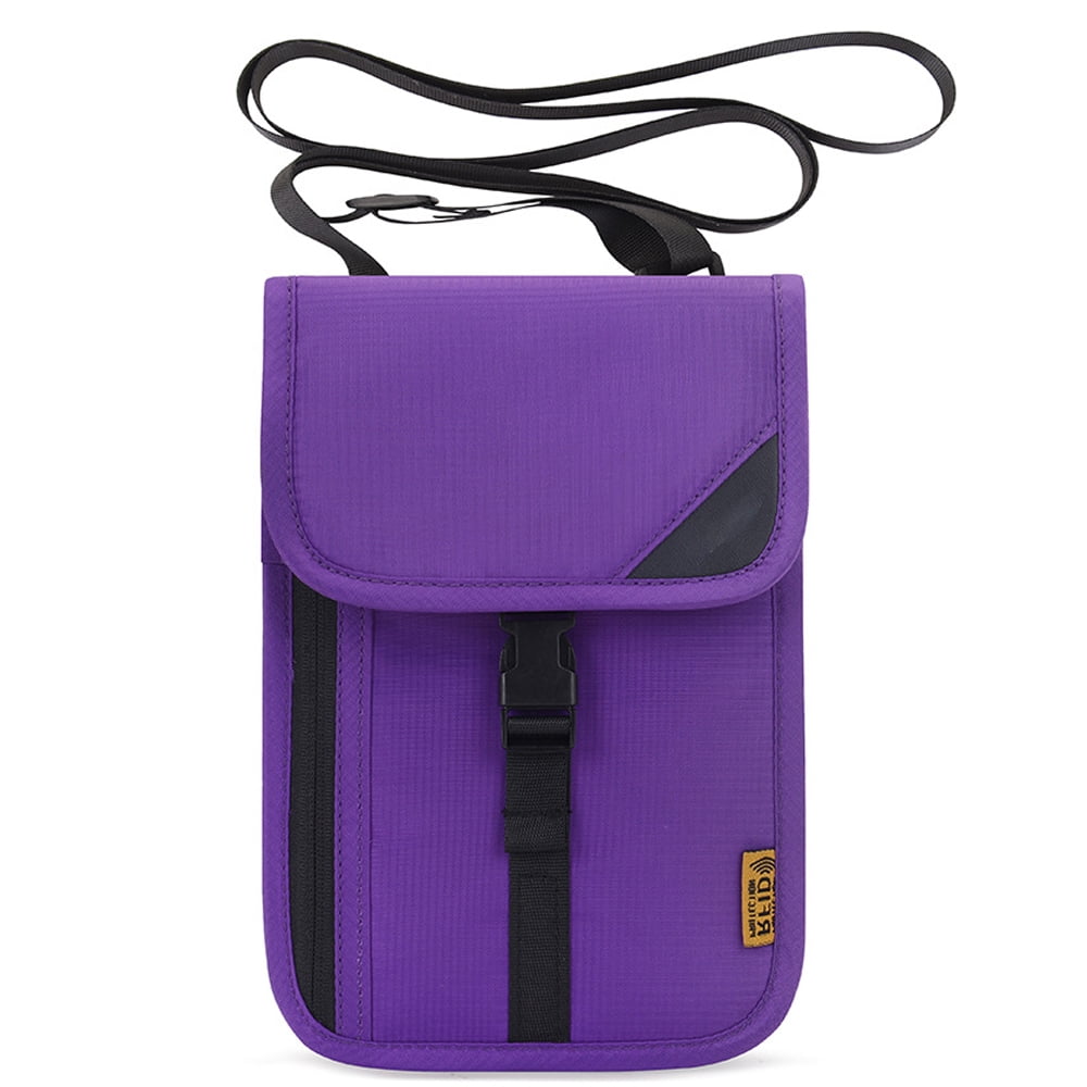 Travel Wallet with RFID Blocking, Travel Neck Pouch Passport Holder for