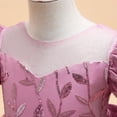 thumbnail image 5 of Flower Girls Embroidered Princess Dress Puff Sleeve Wedding Birthday Party Gown, 5 of 7