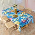 thumbnail image 5 of Pioneer Flower Floral Print Pattern Rectangle Tablecloth 60"x102",Waterproof Polyester Rectangle Table Cloth, Wipeable Spillproof Polyester Tablecloth for Dining, Camping, Indoor and Outdoor, 5 of 6