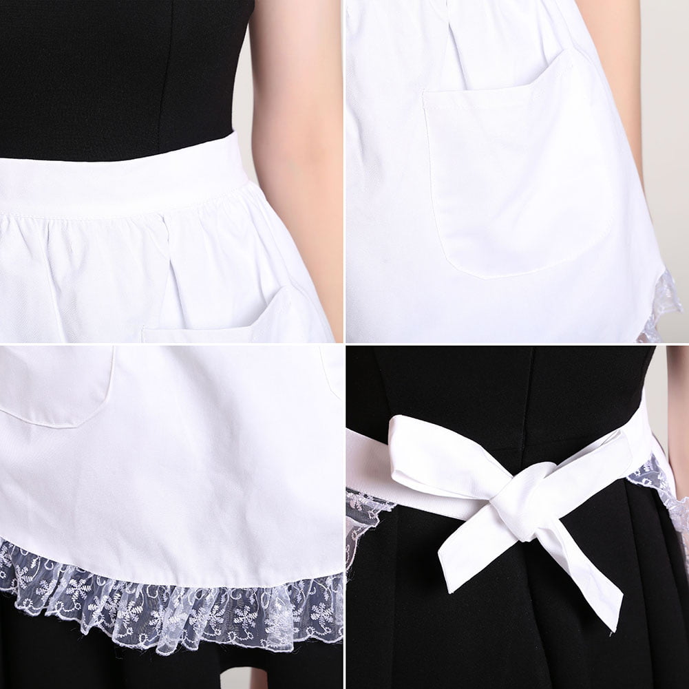 34" x 34" 4-Way WHITE Waist Apron for Commercial Use 