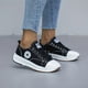 thumbnail image 2 of Zapatos de lona con plataforma para mujer, zapatillas con cordones y punta redonda de color sólido, zapatos bajos casuales, 2 of 4