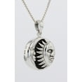 thumbnail image 2 of Jewelry Trends Sterling Silver Celestial Sun Moon Pendant Necklace 18" Created Black Onyx, 2 of 5