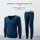 thumbnail image 3 of Ropa interior térmica catiónica con cuello en V para hombre, pantalones de otoño ajustados, transpirables, de cintura media, ropa interior ligera y suave para hombre, 3 of 5