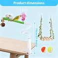thumbnail image 4 of Bendable Bird Perch with Clip – Portable Tabletop Play Stand for Small Birds | Adjustable Cockatiel Swing for Canaries, Finches & Parakeets – Indoor Outdoor Training Station（1PCS,C）, 4 of 6