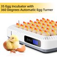 thumbnail image 3 of Mistaha Automatic Egg Incubator with Transparent Cover and Wooden Handle - Visual Water Level Window, Touch Control Panel, Dual Turbo Fans, Humidifier - Ideal for Hatching Chicken, Goose, Bird, Quail, 3 of 6