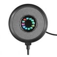 thumbnail image 1 of Aquarium Air Curtain Bubble Stone Tray With 12 Colorful Leds, Fish Tank Led Waterproof Light Round Submersible Light, 1 of 2