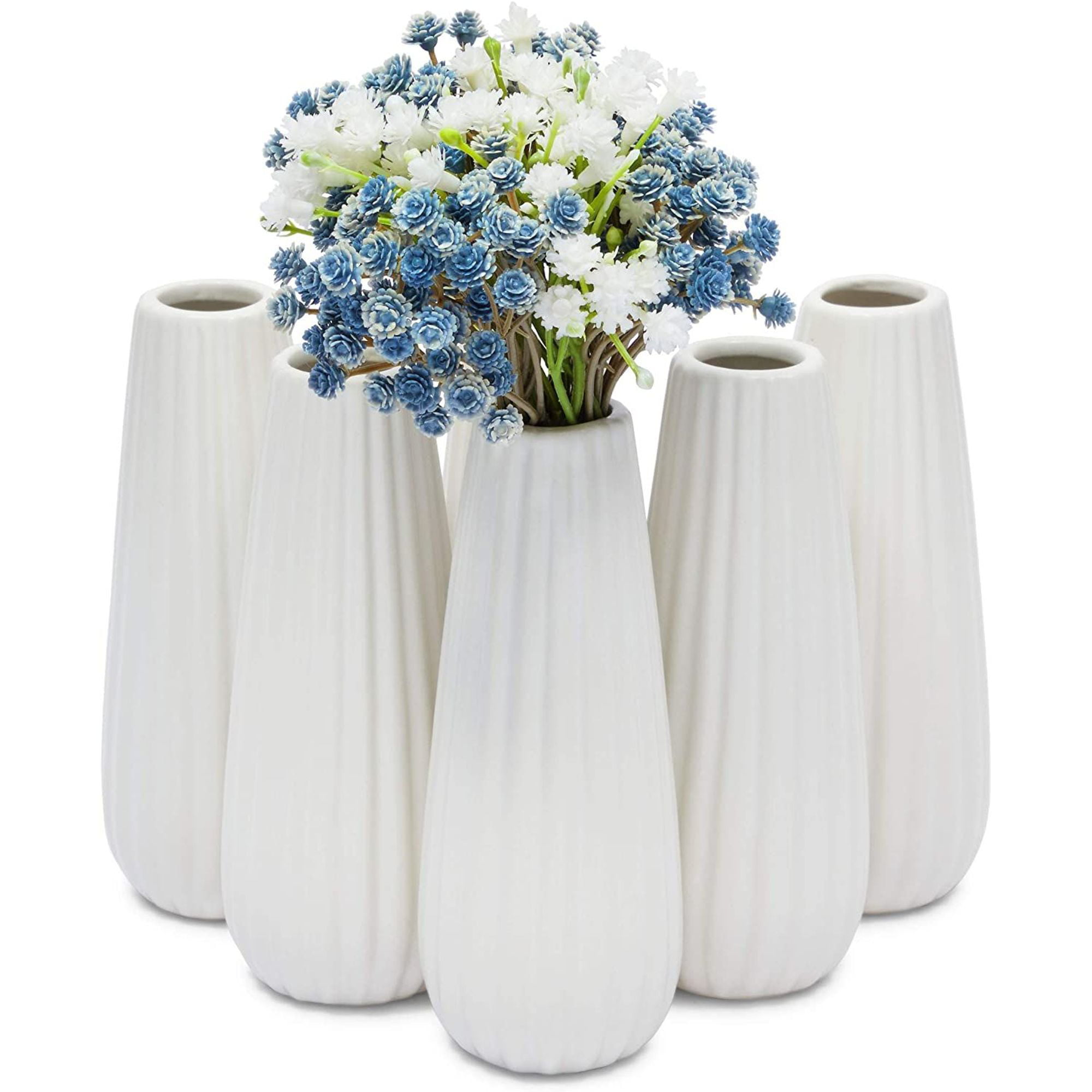 Vase Ceramic Flower Pots Plant Container Ceramic D Ceramic for Centerpieces，Decoration Flower Blue and White Porcelain Home Small Decoration Living Room Floral Decoration Craft d 
