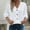 White, variant on EchfiProm Womens Tops Button down V-Neck Trendy White Relaxed Fit Long Sleeve Solid Shirt for Ladies